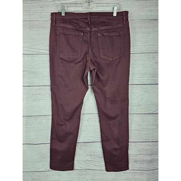 AVA & VIV Skinny Power Stretch Jeans Maroon Size 14W - Picture 2 of 4